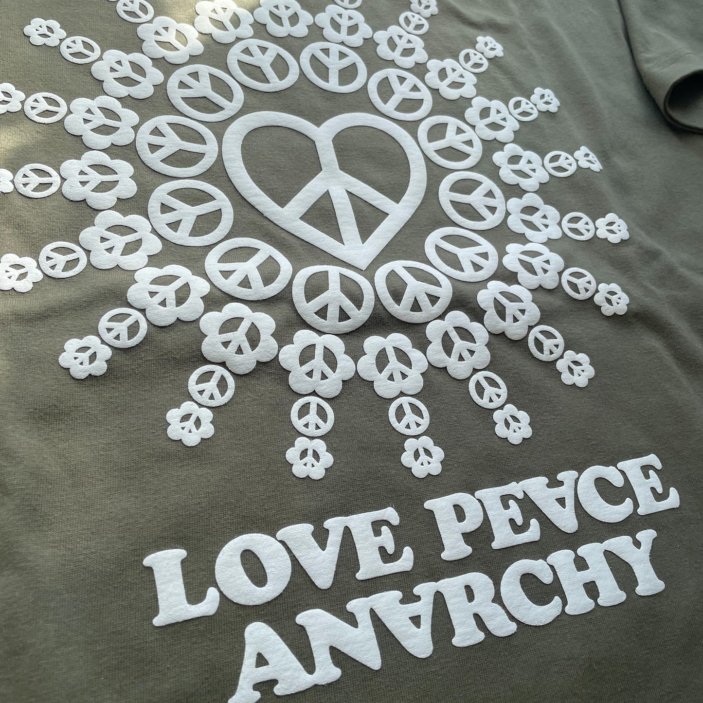 LOVE PEACE ANARCHY - Olive Tee