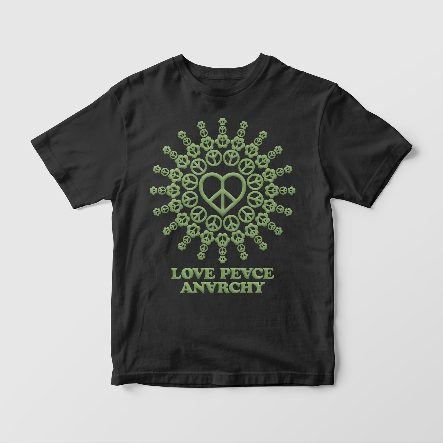 LOVE PEACE ANARCHY - Black Tee
