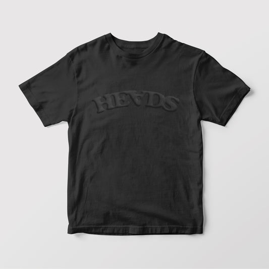 HE∀DS LOGO - Black Tee