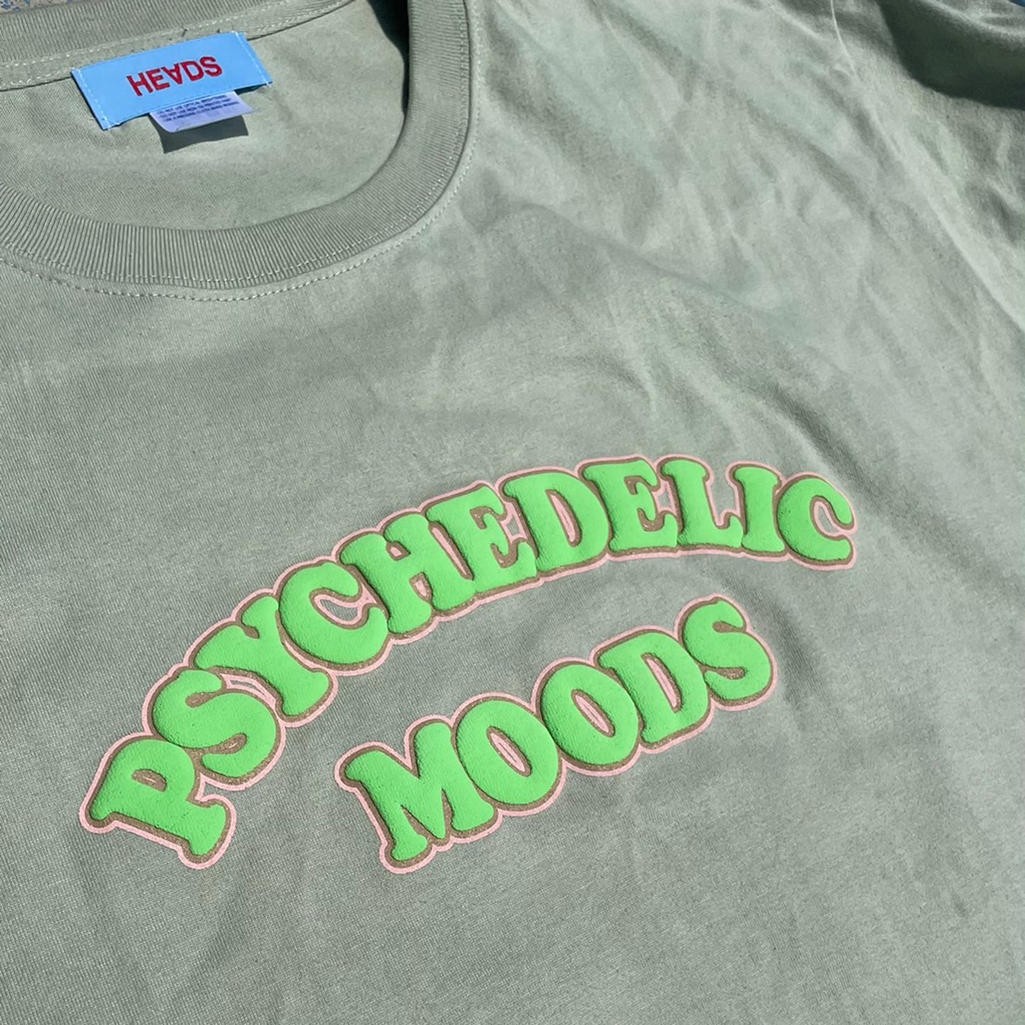 Happy Mushroom - Sage Green Tee