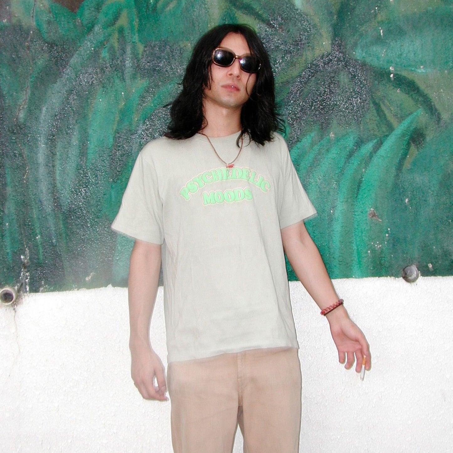 Happy Mushroom - Sage Green Tee