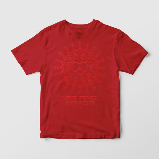 LOVE PEACE ANARCHY - Red Tee