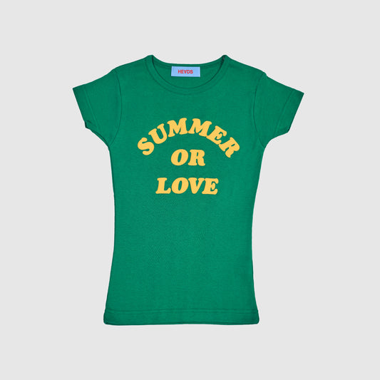 SUMMER OR LOVE mini - Green Tee