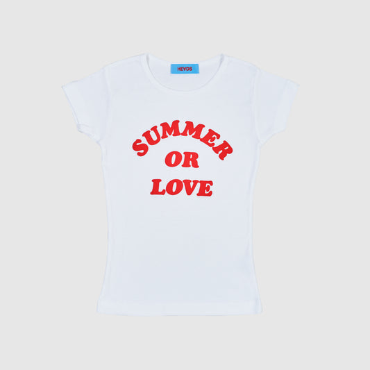 SUMMER OR LOVE mini - White Tee